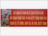 Kinh nghiệm gắn phong trào Thi đua Quyết thắng với phong trào Thi đua yêu nước ở địa phương của lực lượng vũ trang Thủ đô Hà Nội