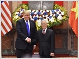 Tổng Bí thư, Chủ tịch nước Nguyễn Phú Trọng tiếp Tổng thống Donald Trump