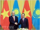 Chủ tịch nước chủ trì Lễ đón chính thức Tổng thống Cộng hòa Kazakhstan