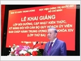 Khai giảng Lớp bồi dưỡng cán bộ quy hoạch Ủy viên Trung ương khóa XIV (lớp thứ 3)