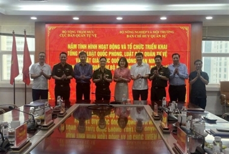 Bộ Nông nghiệp và Môi trường đẩy mạnh thực hiện công tác quốc phòng, quân sự