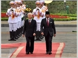 Tổng Bí thư, Chủ tịch nước Nguyễn Phú Trọng đón, hội đàm; Thủ tướng Nguyễn Xuân Phúc hội kiến Quốc vương Bru-nây Đa-rút-xa-lam H.Bôn-ki-a