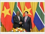 Chủ tịch nước Lương Cường hội đàm với Tổng thống Nam Phi Matamela Cyril Ramaphosa