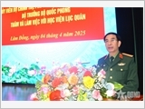 Đại tướng Phan Văn Giang làm việc tại Học viện Lục quân