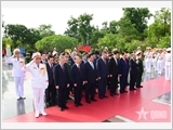 Lãnh đạo Đảng, Nhà nước, Quân đội dâng hoa tưởng niệm các Anh hùng liệt sĩ và vào Lăng viếng Chủ tịch Hồ Chí Minh