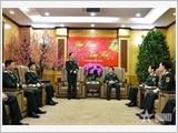 Đại tướng Nguyễn Tân Cương thăm, chúc Tết Tổng cục Chính trị