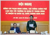Thủ tướng Phạm Minh Chính làm việc với Thường vụ Quân ủy Trung ương về nhiệm vụ quân sự, quốc phòng năm 2026