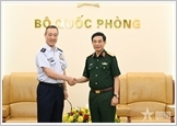 Đại tướng Phan Văn Giang tiếp Đại tướng Uchikura Hiroaki