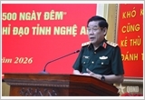 Thượng tướng Nguyễn Văn Gấu kiểm tra kết quả thực hiện Chiến dịch 500 ngày đêm tại Quân khu 4 và tỉnh Nghệ An