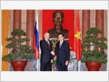 越南国家主席张晋创与俄罗斯总统普京举行会谈