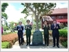 Đoàn đại biểu cấp cao Bộ Quốc phòng hai nước trồng cây lưu niệm tại Khu di tích Quốc gia đặc biệt Kim Liên.