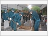 Tỉnh Lào Cai triển khai lấy mẫu hài cốt liệt sĩ tại Nghĩa trang Liệt sĩ xã Bảo Thắng.